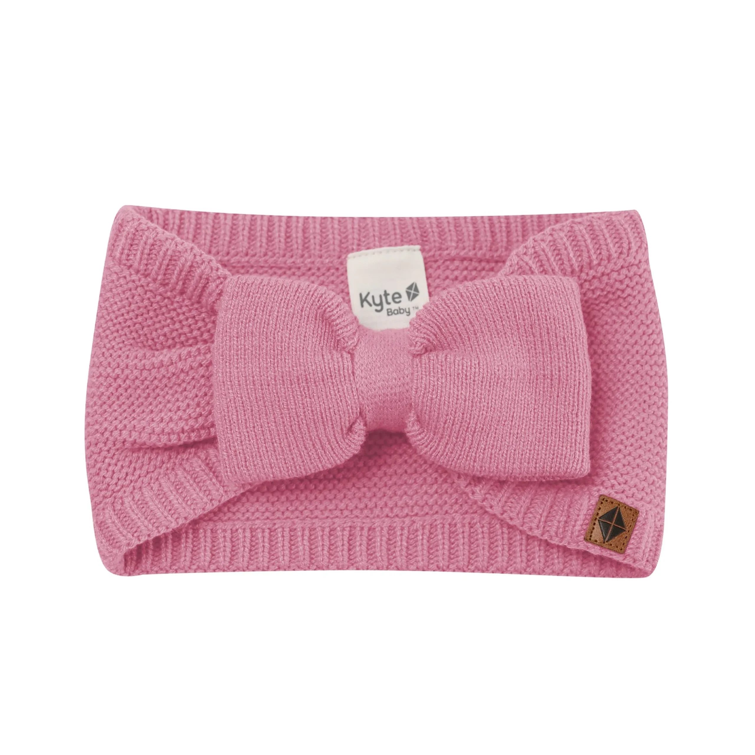 Sale Kyte Baby Chunky Knit Bow Headband in Apple Blossom
