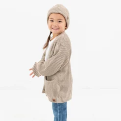 Outlet Kyte Baby Chunky Knit Oversized Cardigan in Almond