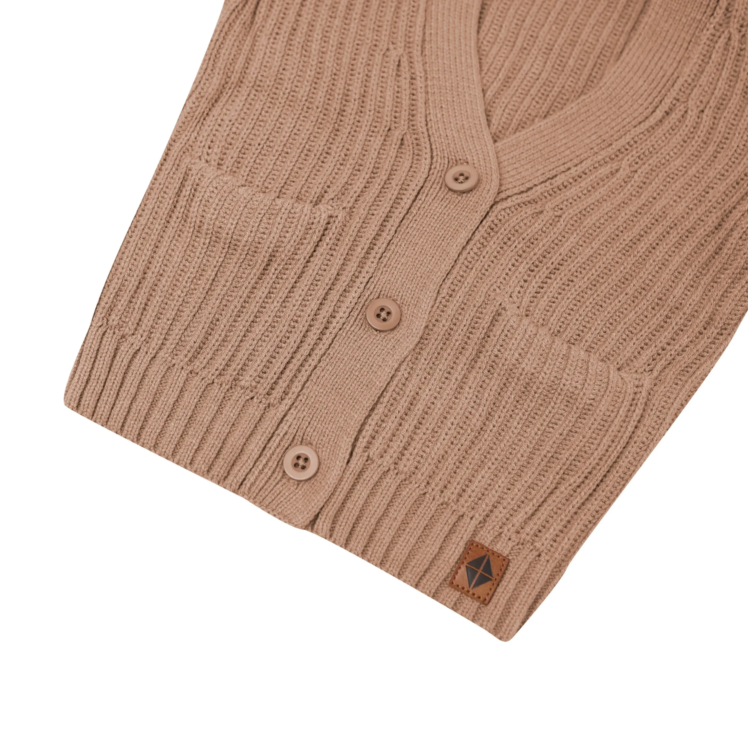 Hot Kyte Baby Chunky Knit Oversized Cardigan in Latte