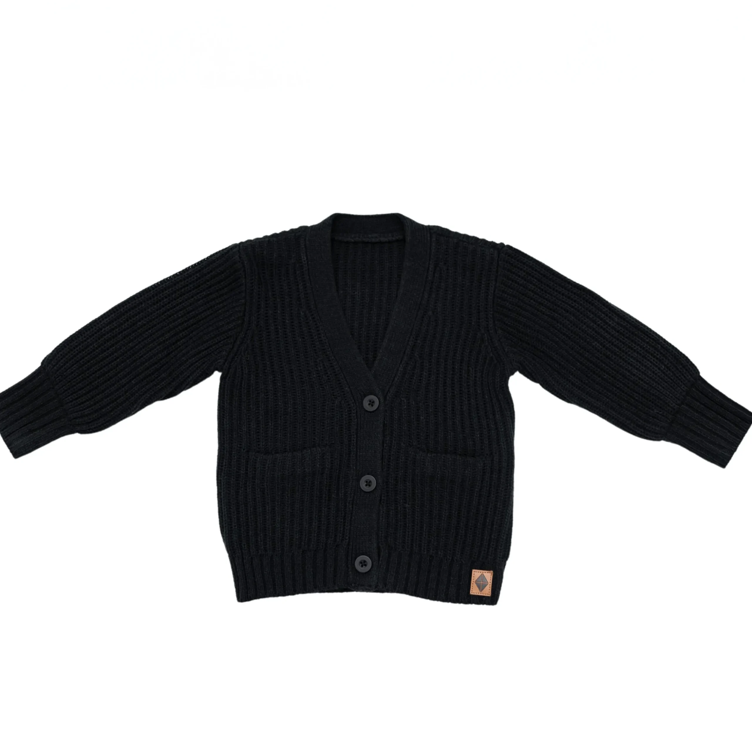 Hot Kyte Baby Chunky Knit Oversized Cardigan in Midnight