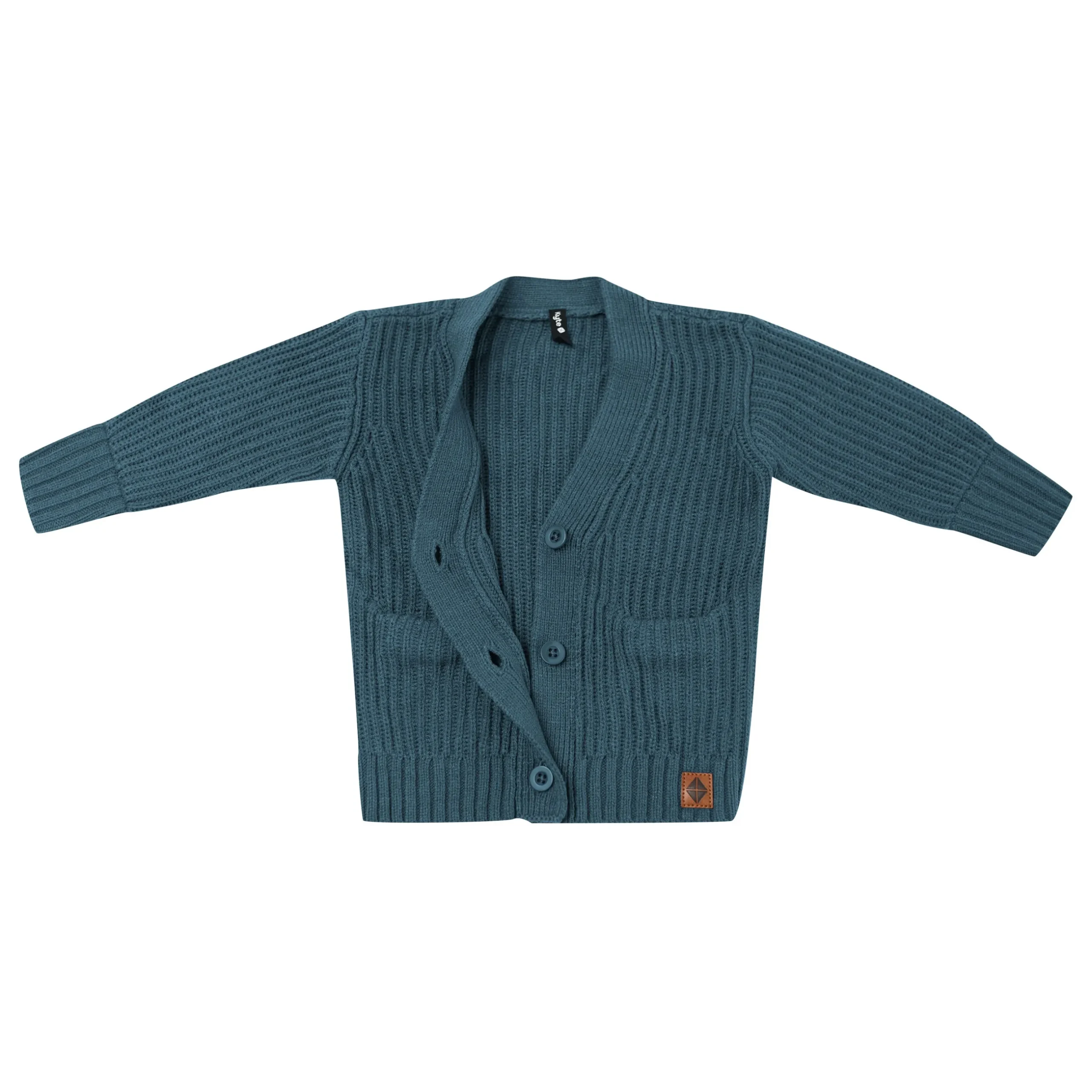 Kyte Baby Chunky Knit Oversized Cardigan in Atlantic
