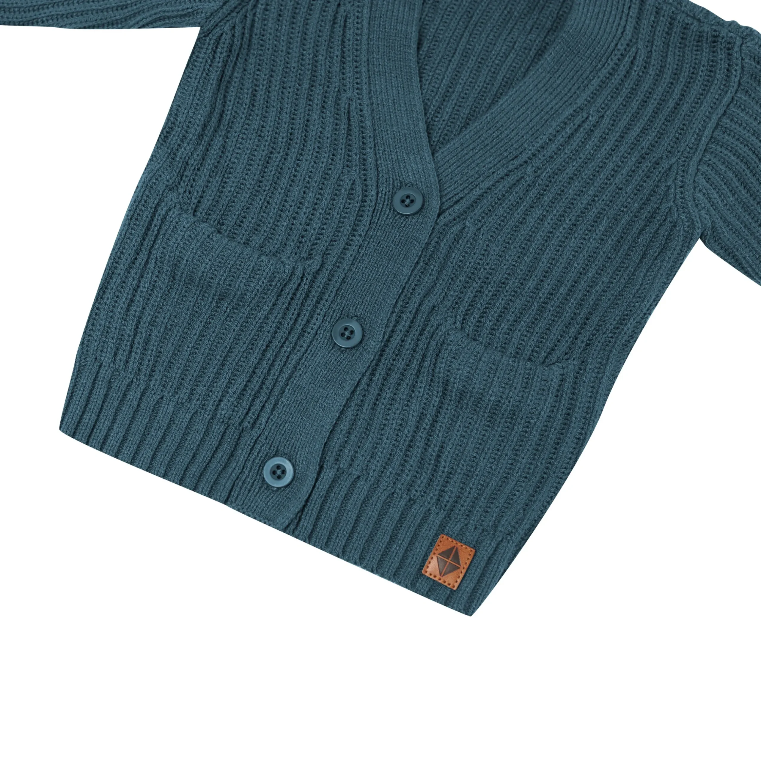 Kyte Baby Chunky Knit Oversized Cardigan in Atlantic