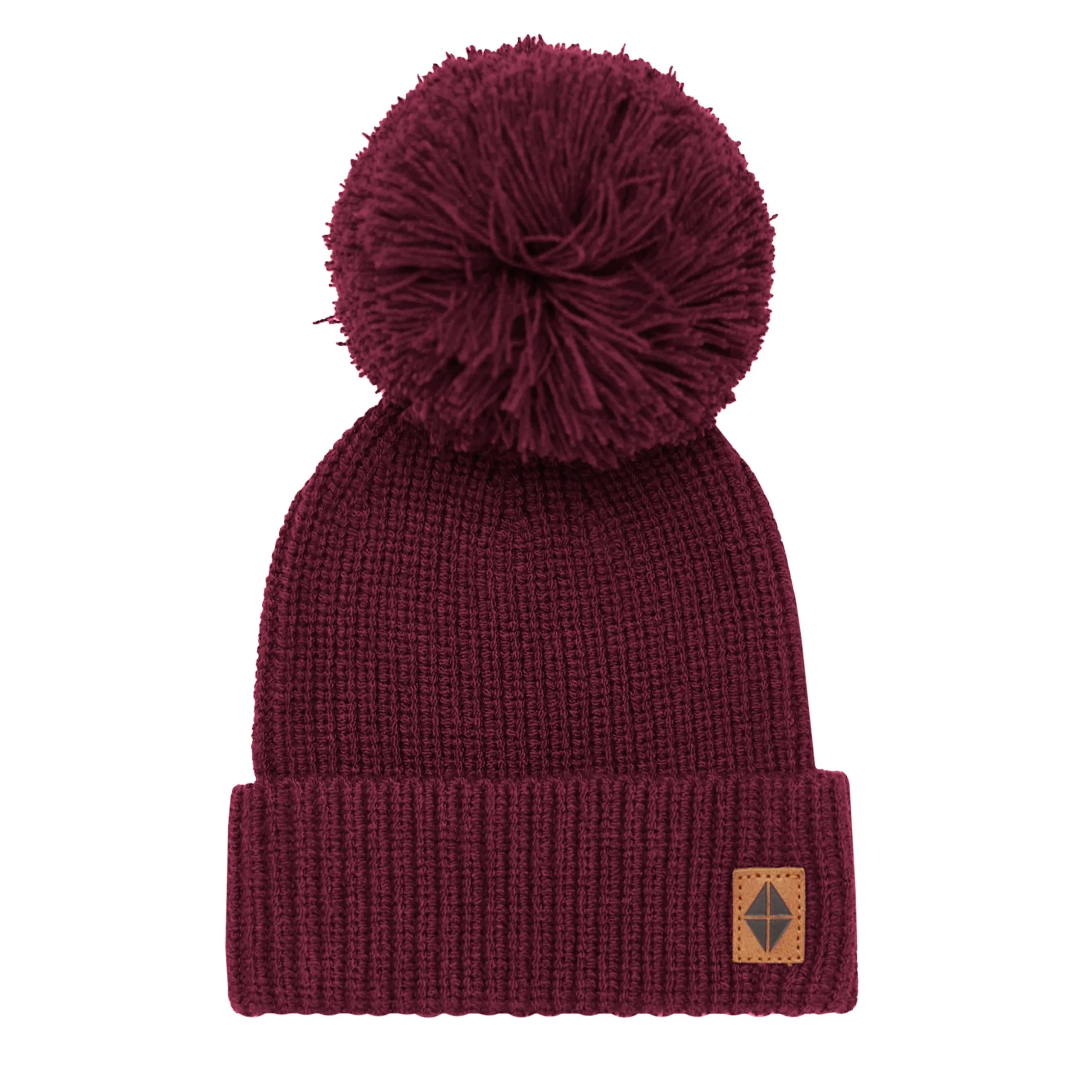 Discount Kyte Baby Chunky Knit Pom Beanie in Burgundy