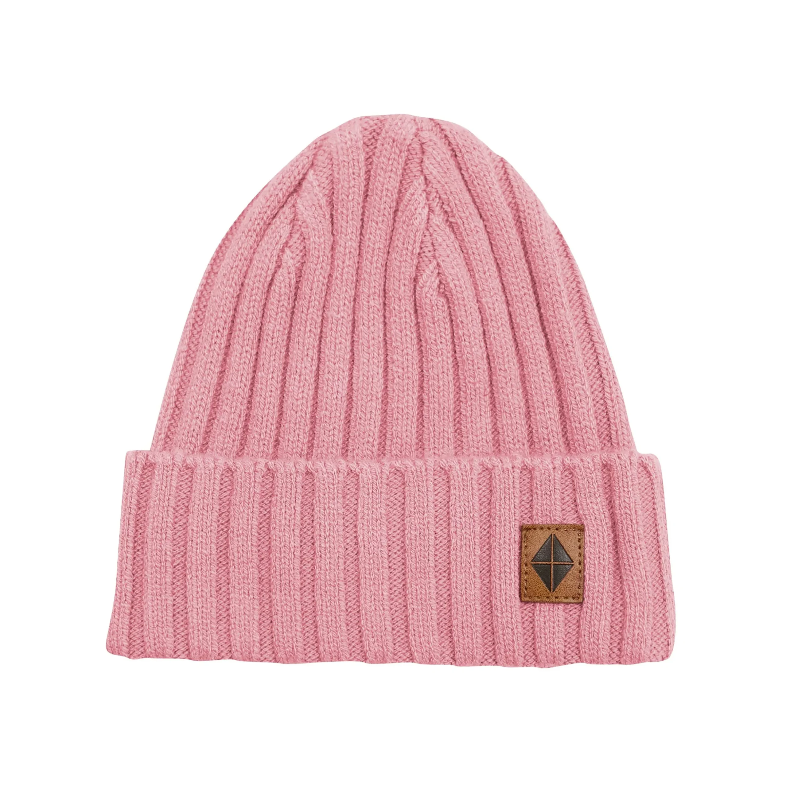 New Kyte Baby Chunky Knit Ribbed Beanie in Apple Blossom