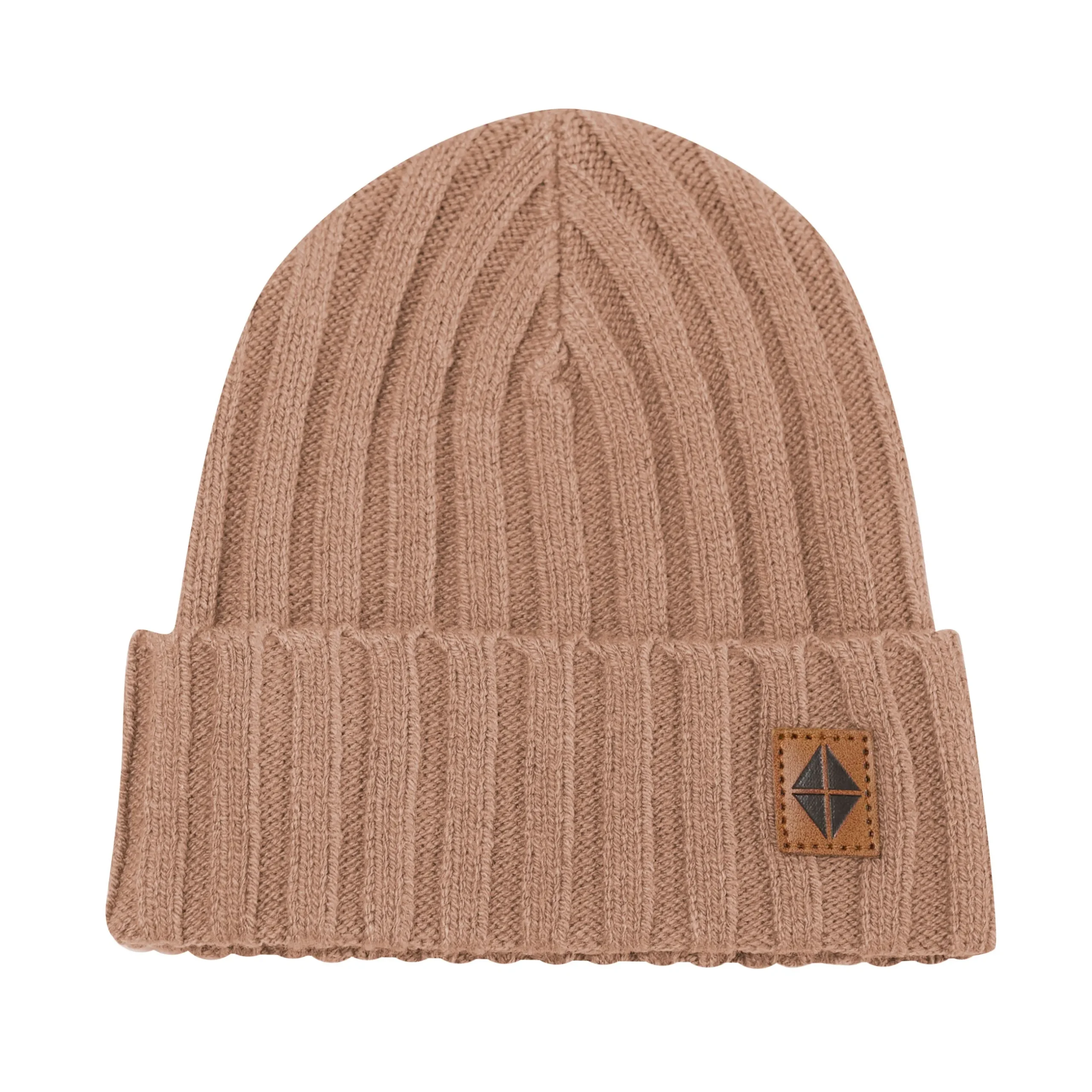 Discount Kyte Baby Chunky Knit Ribbed Beanie in Latte