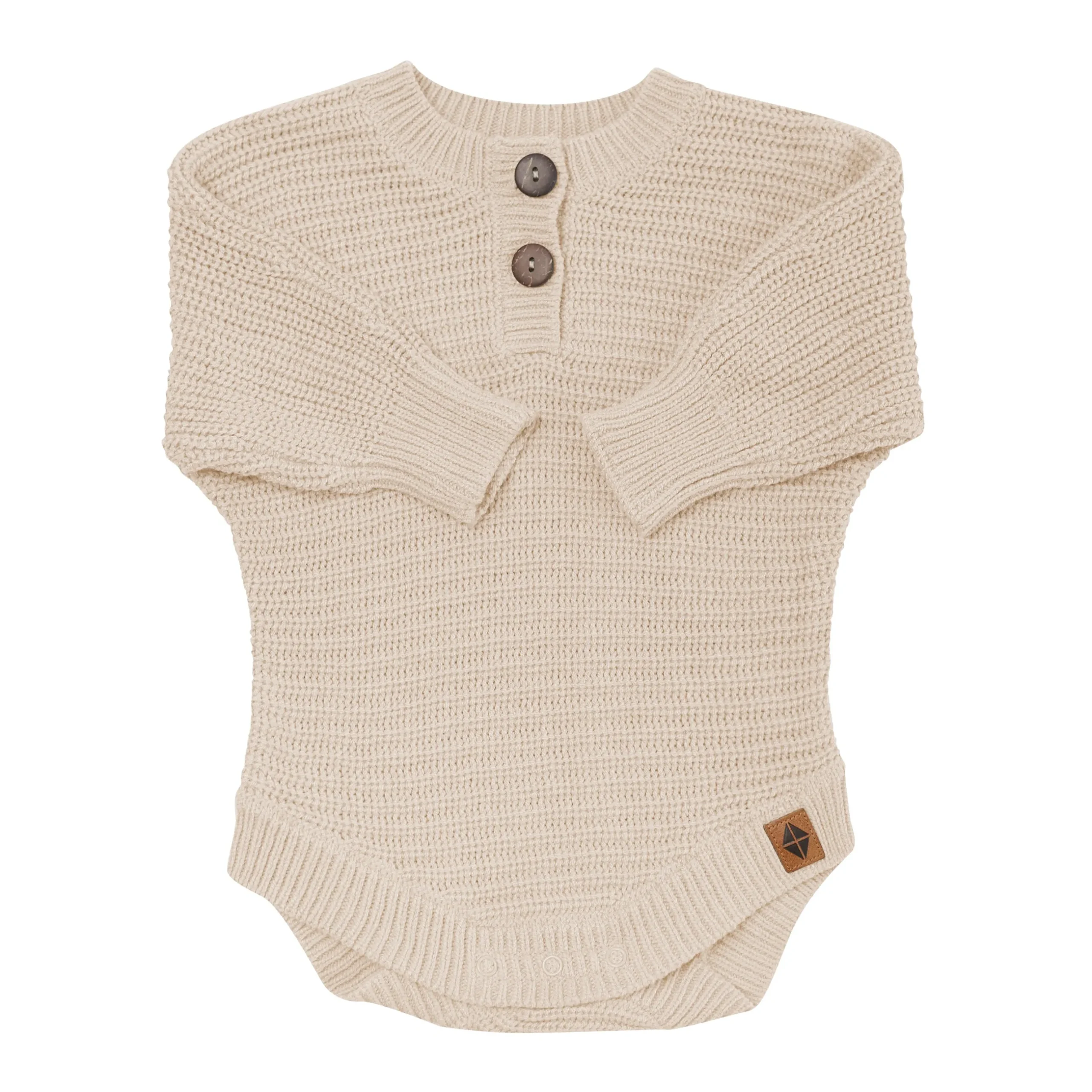 Outlet Kyte Baby Chunky Knit Romper in Almond