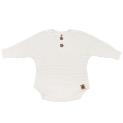 New Kyte Baby Chunky Knit Romper in Oat