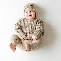 Outlet Kyte Baby Chunky Knit Sweater in Almond