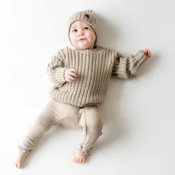 Outlet Kyte Baby Chunky Knit Sweater in Almond