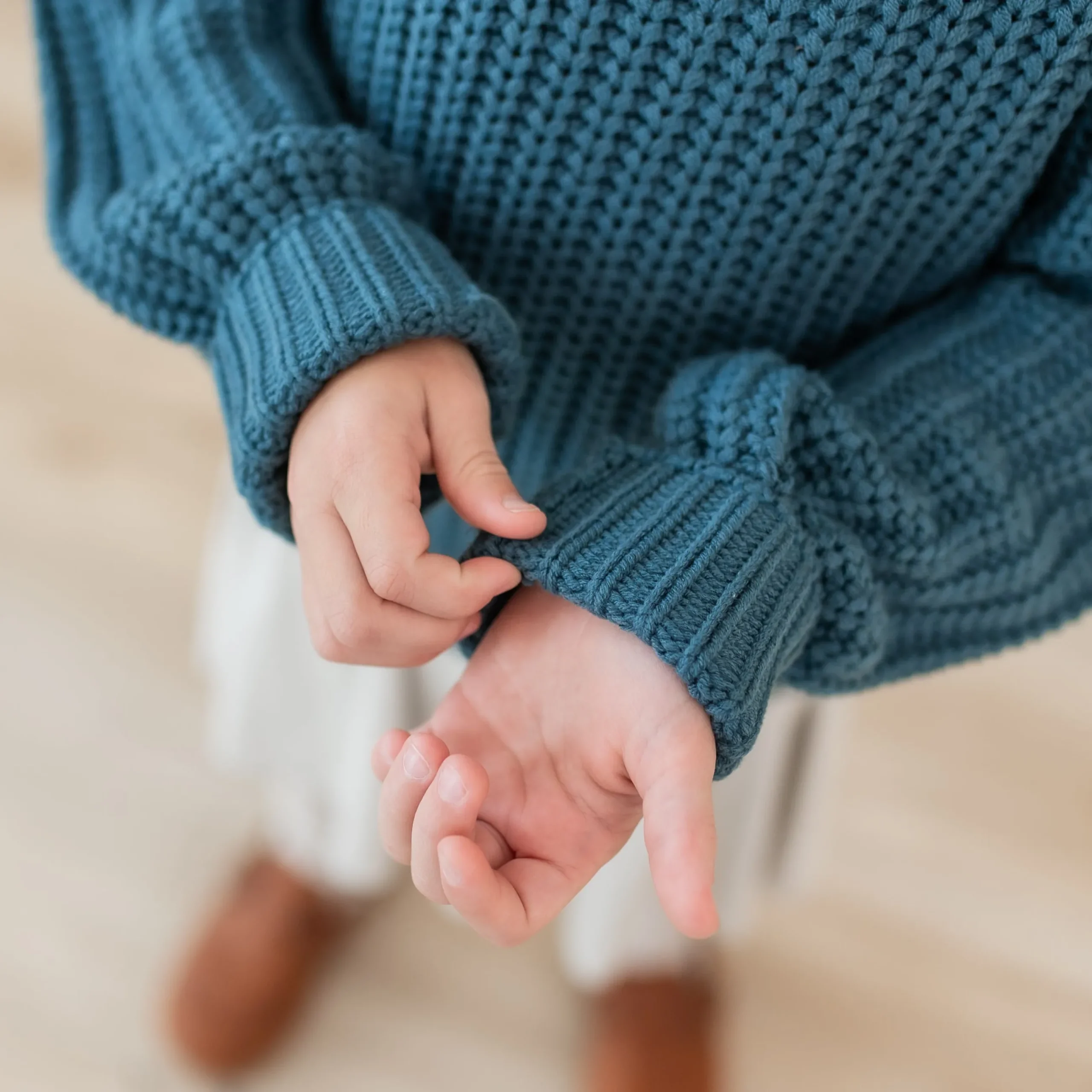 Kyte Baby Chunky Knit Sweater in Atlantic