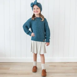 Kyte Baby Chunky Knit Sweater in Atlantic