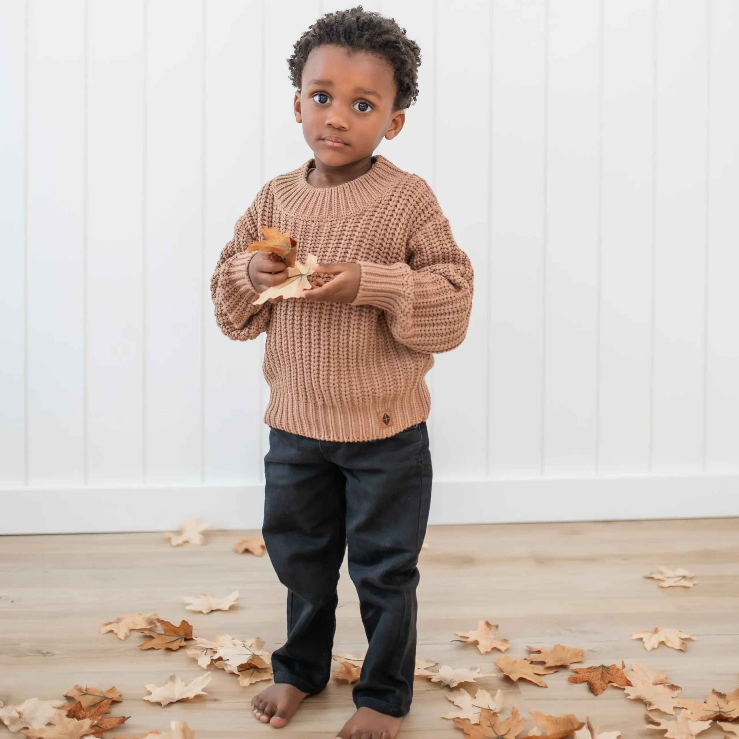 Clearance Kyte Baby Chunky Knit Sweater in Latte