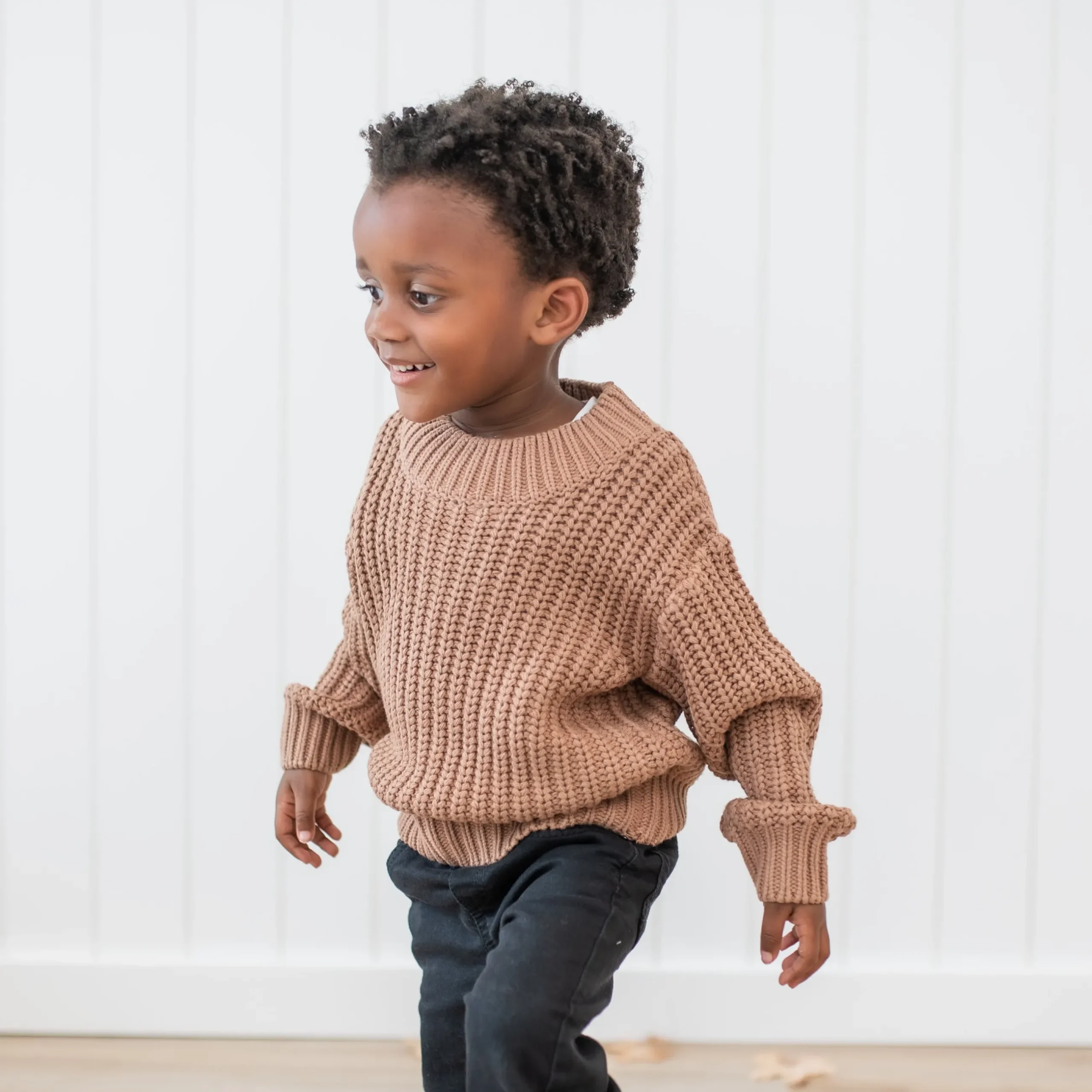 Clearance Kyte Baby Chunky Knit Sweater in Latte