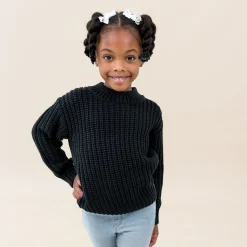 New Kyte Baby Chunky Knit Sweater in Midnight