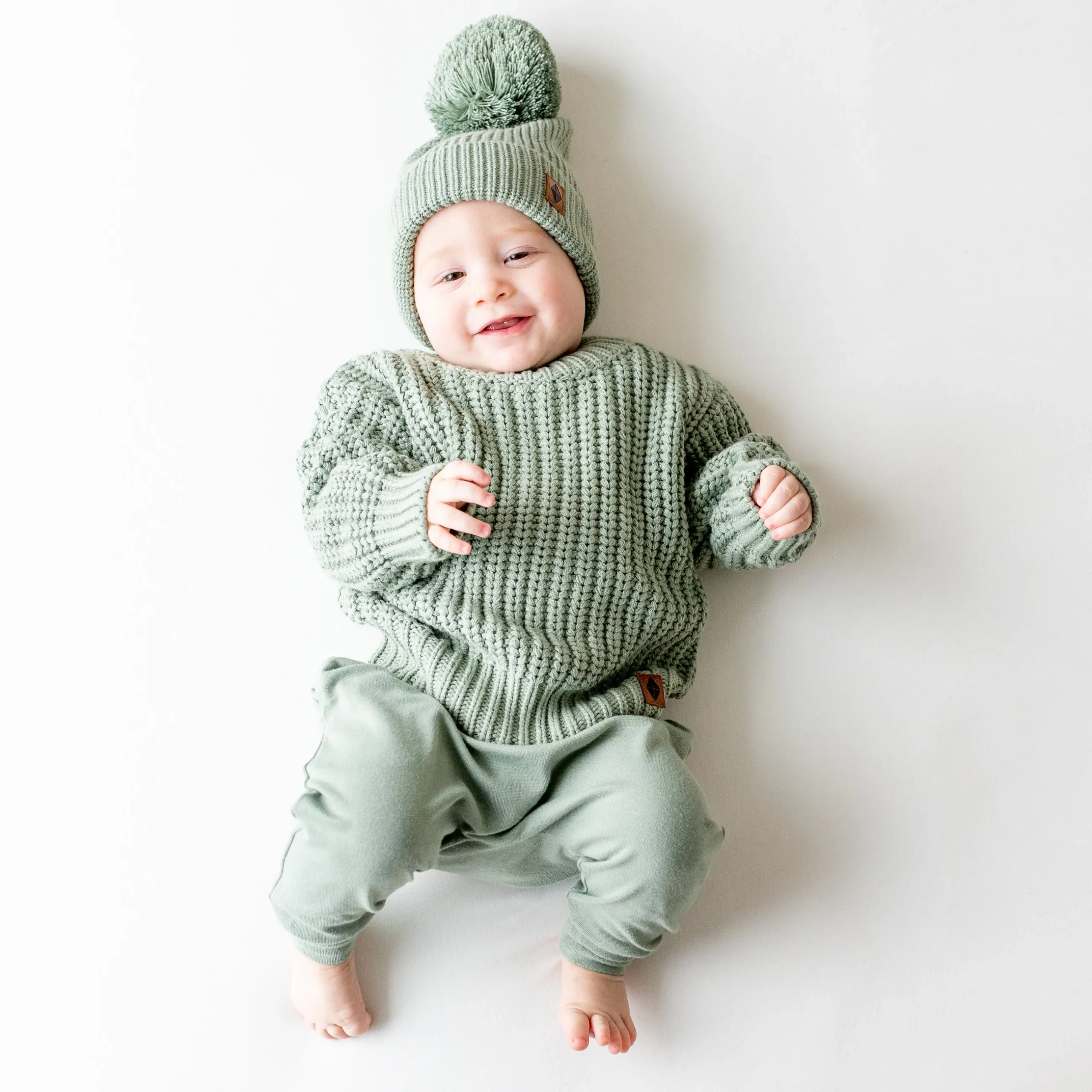 Outlet Kyte Baby Chunky Knit Sweater in Thyme