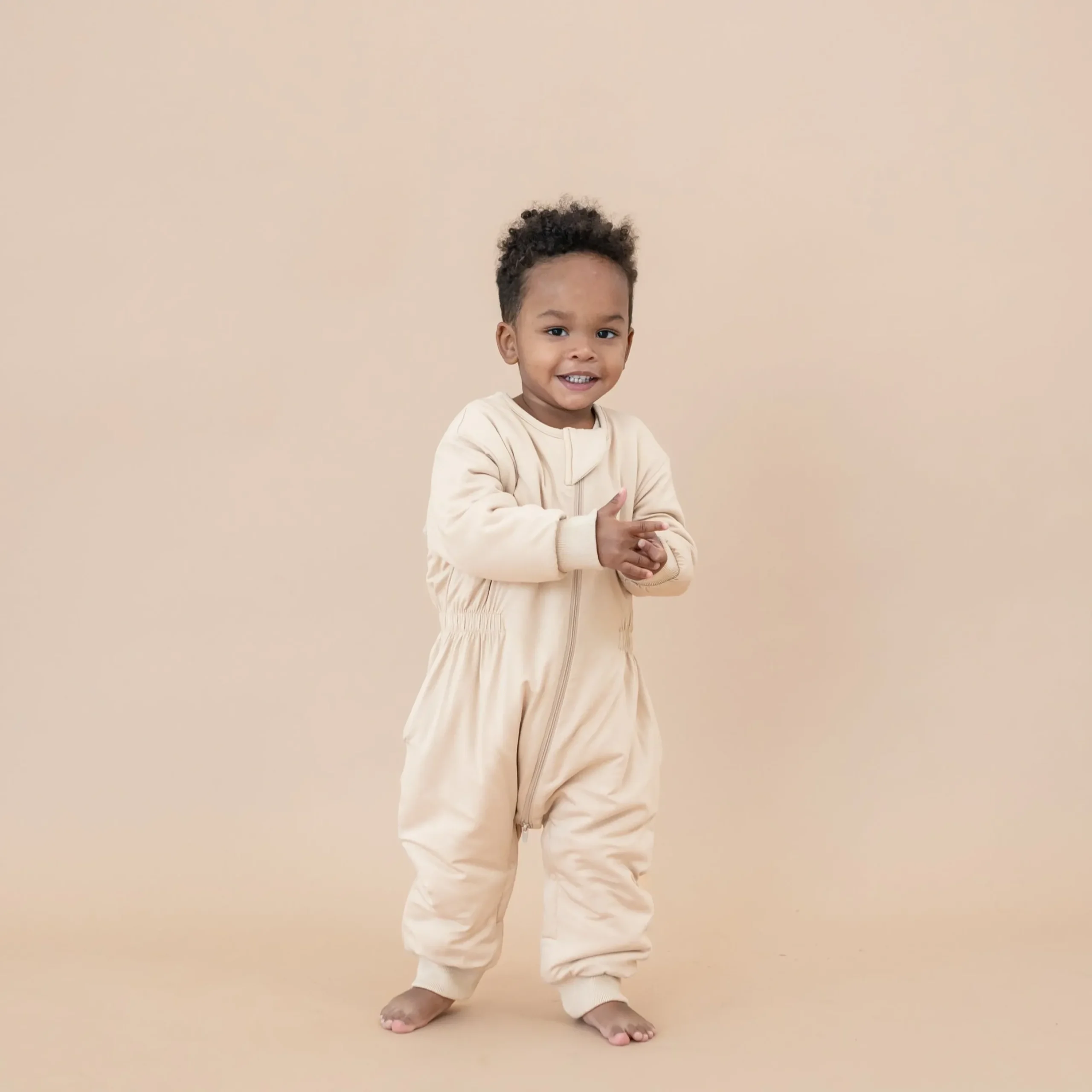 Best Kyte Baby Cozy Playsuit in Bisque