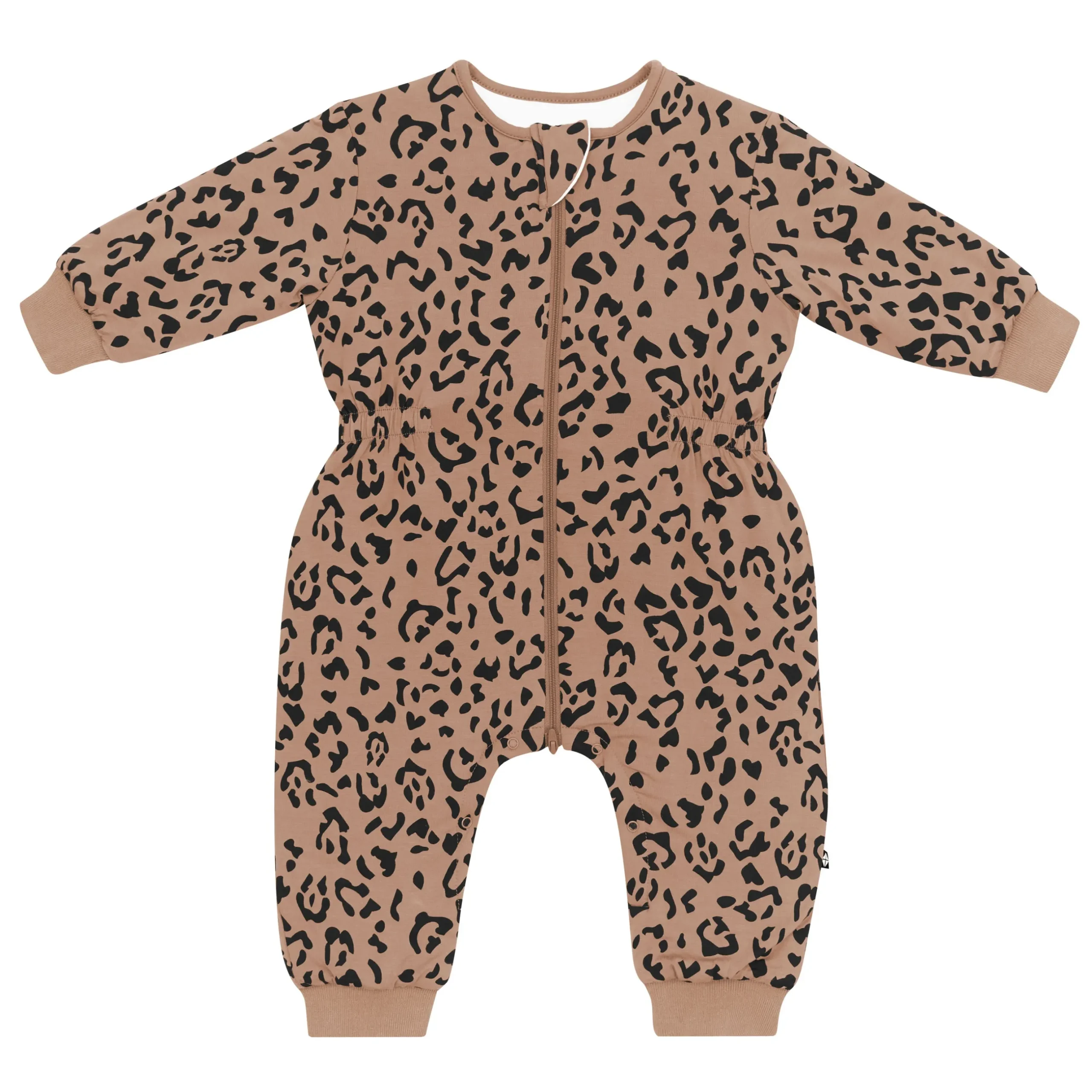 Best Kyte Baby Cozy Playsuit in Latte Leopard