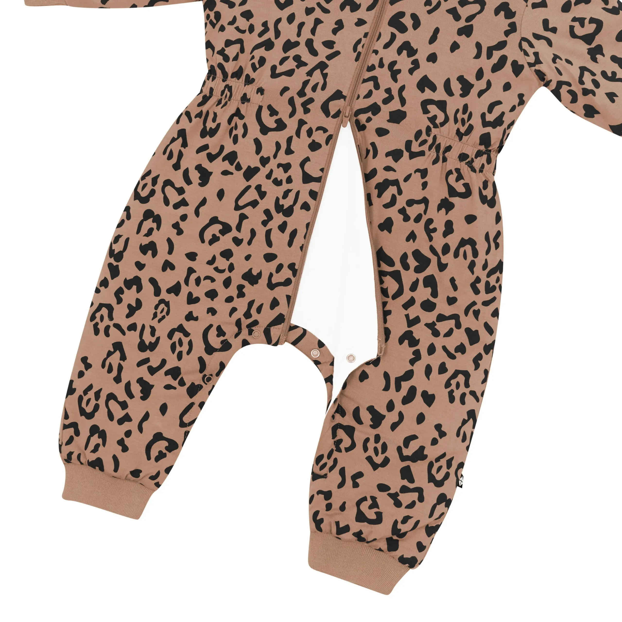 Best Kyte Baby Cozy Playsuit in Latte Leopard