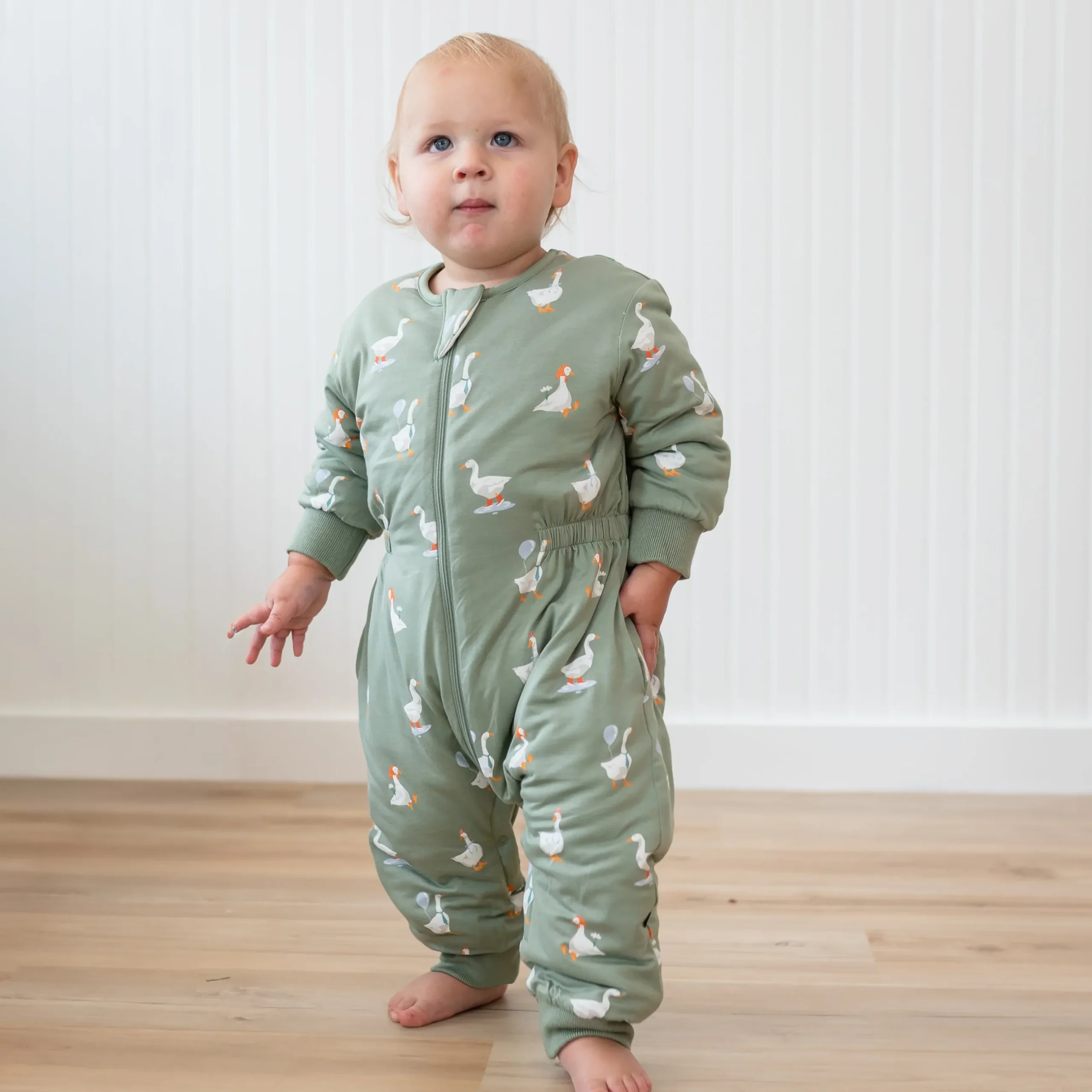 Clearance Kyte Baby Cozy Playsuit in Silly Goose