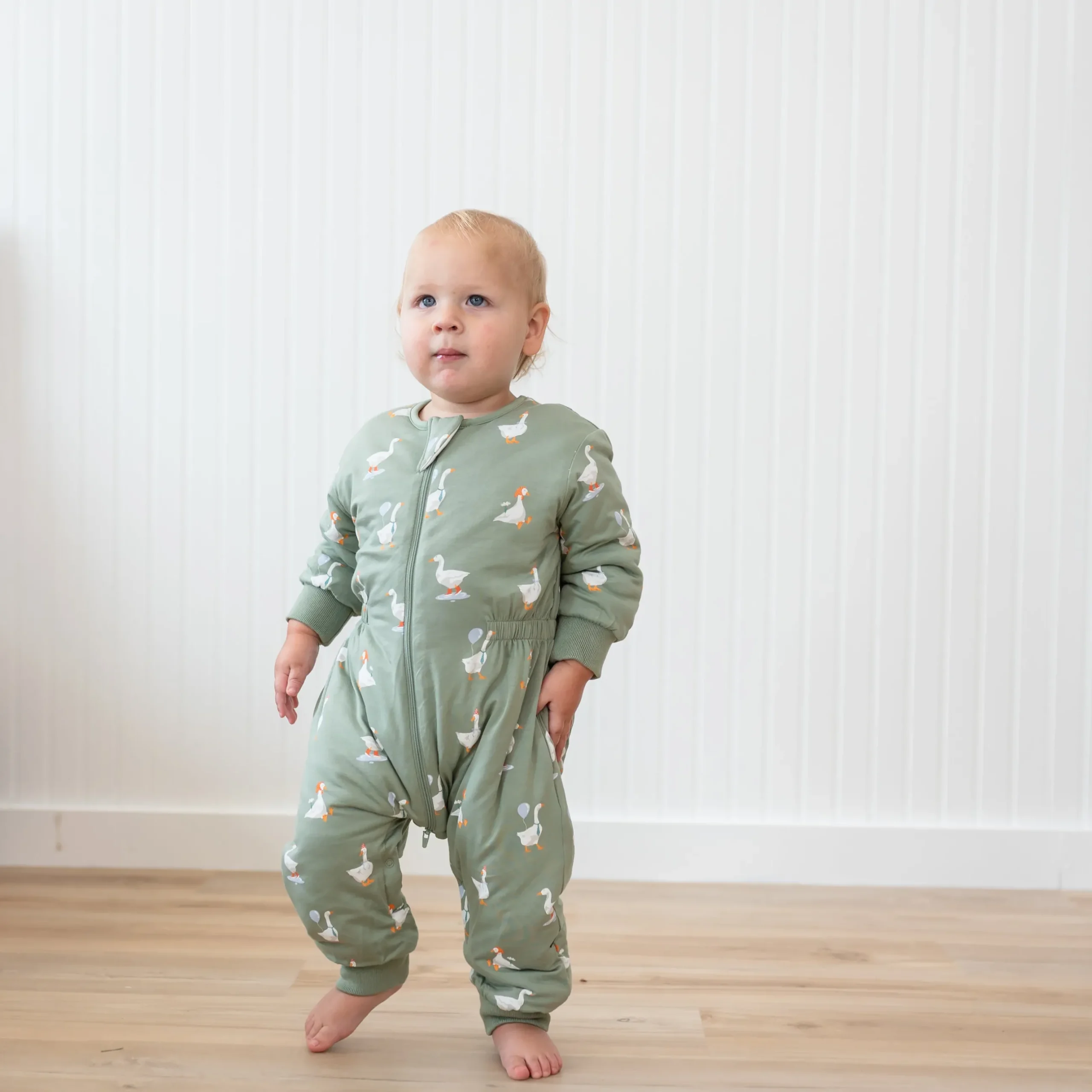 Clearance Kyte Baby Cozy Playsuit in Silly Goose