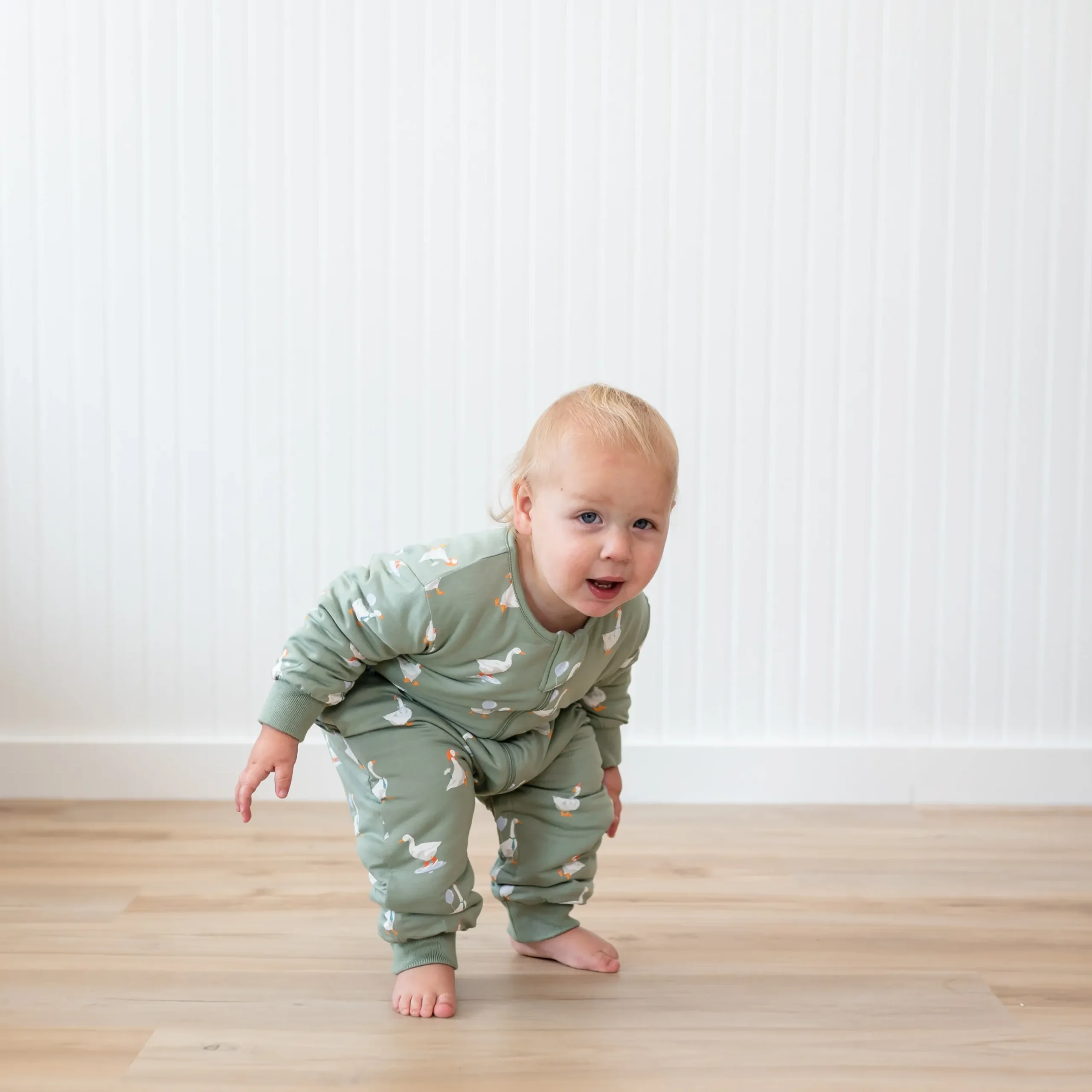 Clearance Kyte Baby Cozy Playsuit in Silly Goose