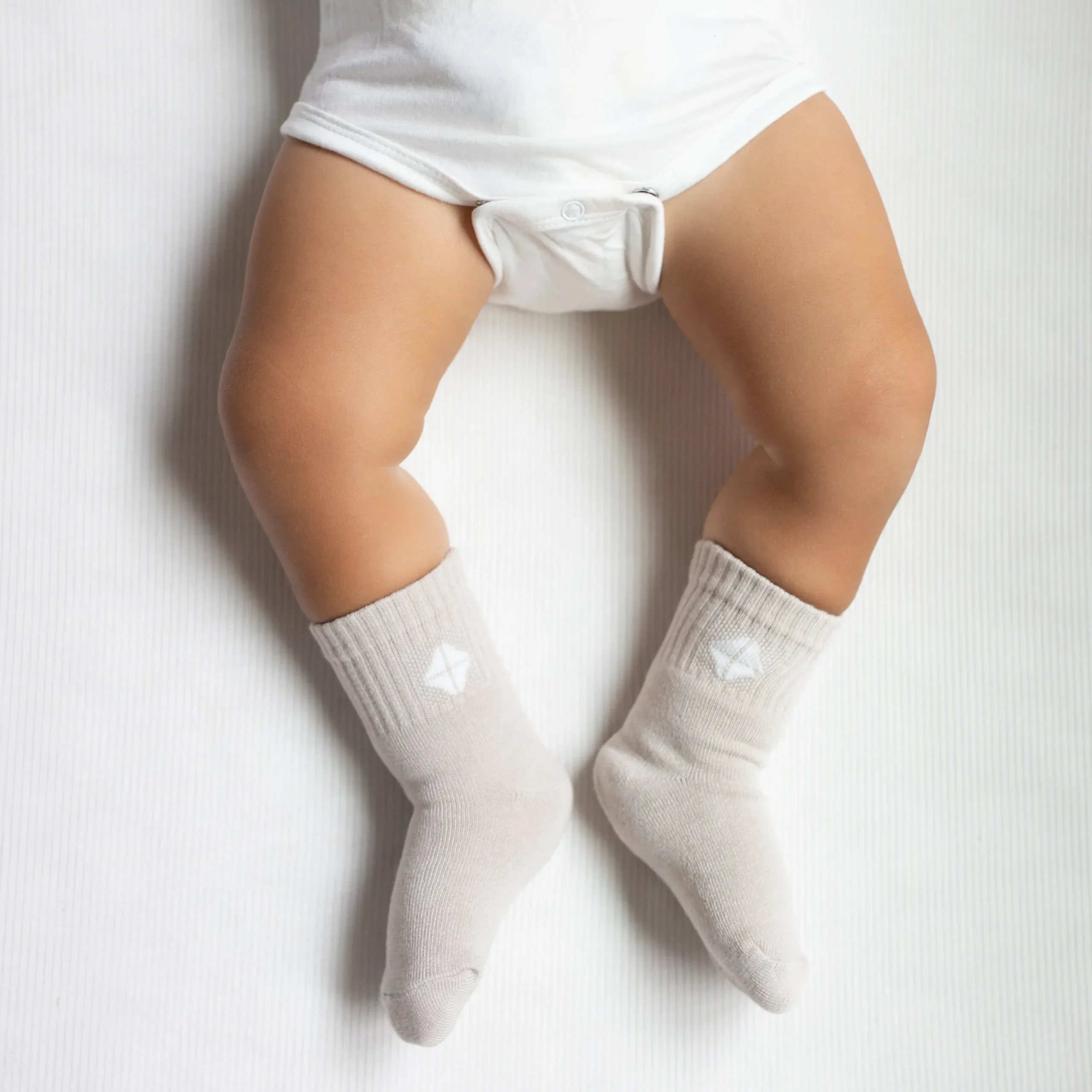 Outlet Kyte Baby Crew Socks Combo 3-Pack in Pastel Pastel: Oat/Cloud/Blush