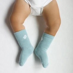 New Kyte Baby Crew Socks Combo 3-Pack in Neutral Neutral: Oat/Storm/Sage