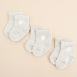 New Kyte Baby Crew Socks Combo 3-Pack in Oat