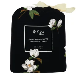 Hot Kyte Baby Crib Sheet in Big Midnight Magnolia