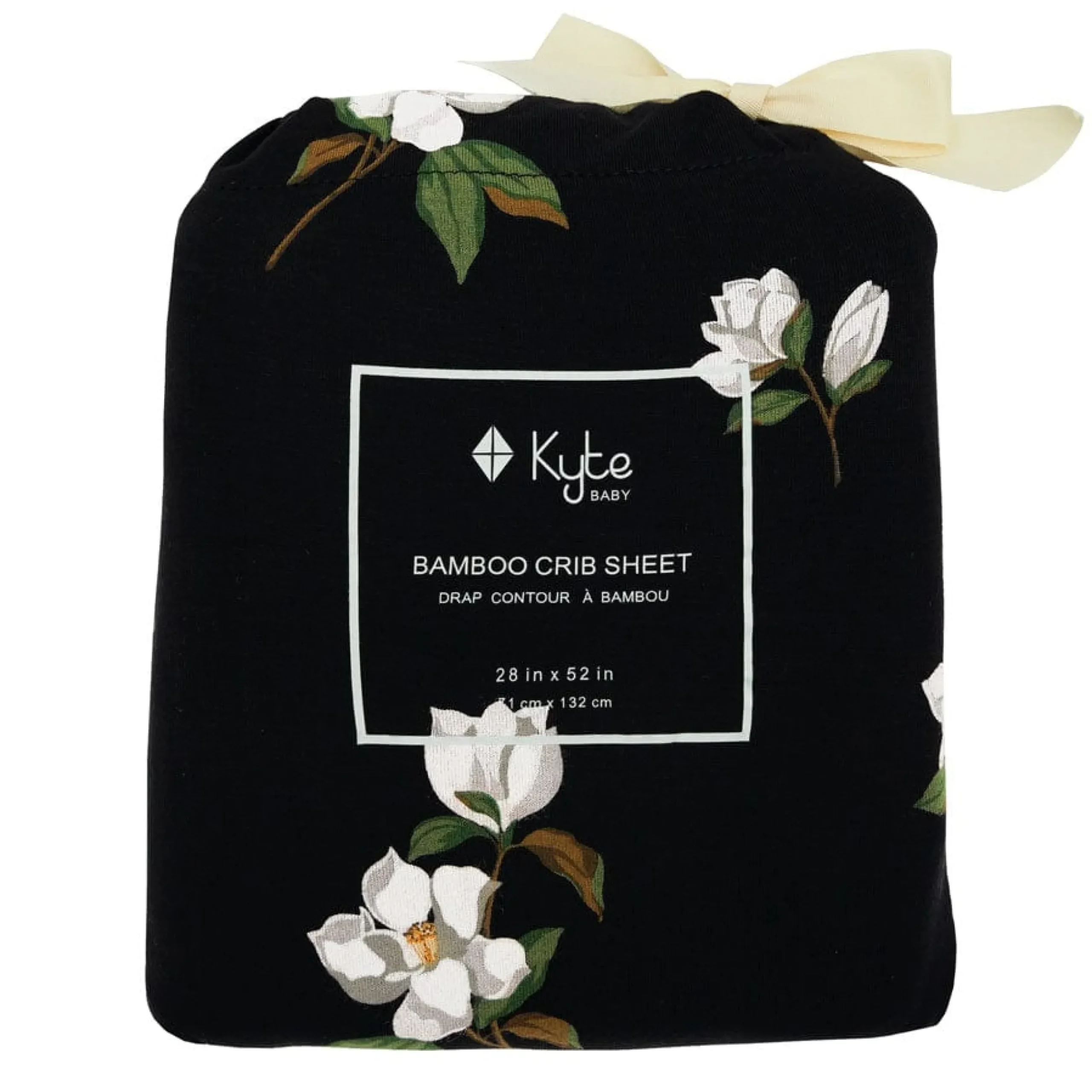 Hot Kyte Baby Crib Sheet in Big Midnight Magnolia