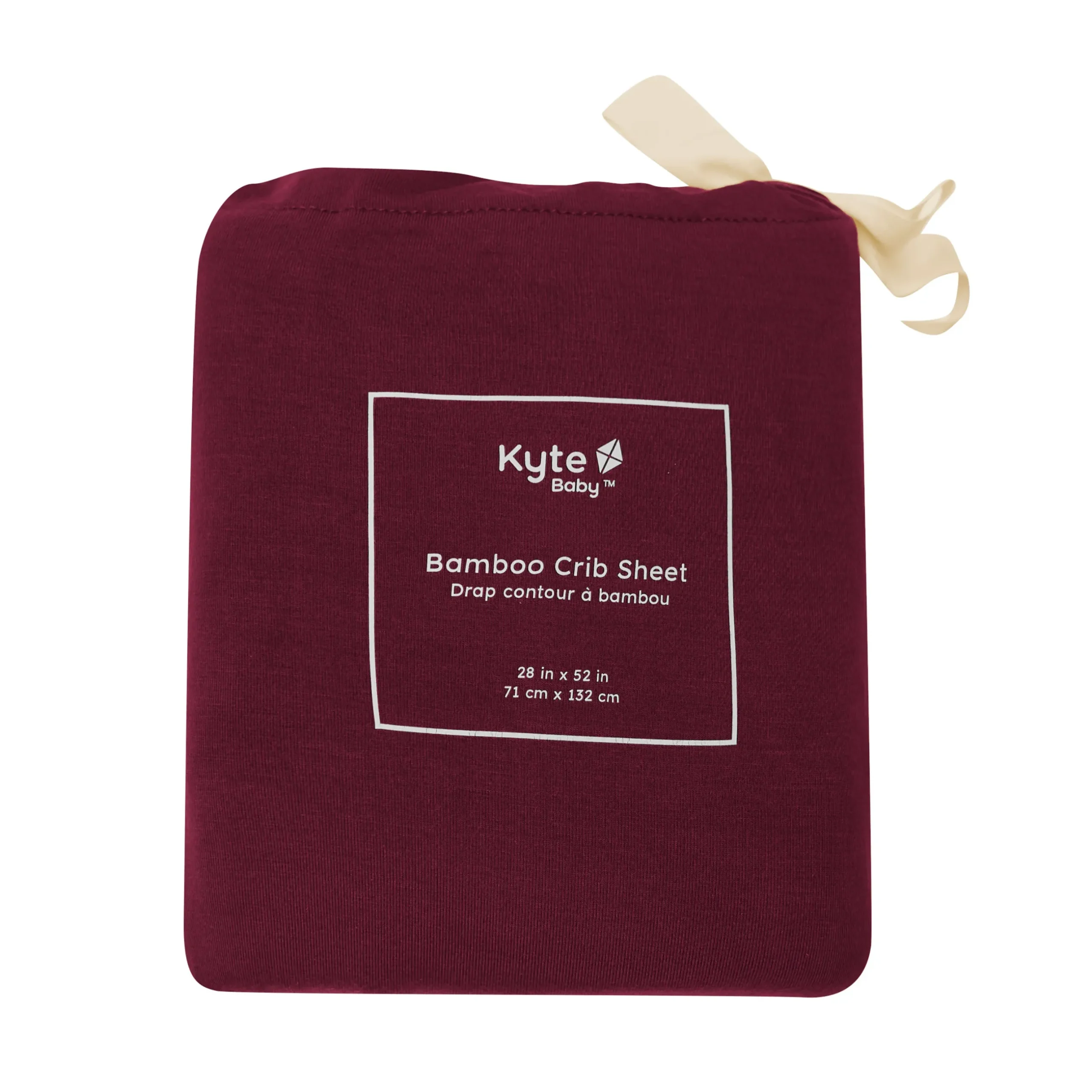 Hot Kyte Baby Crib Sheet in Burgundy