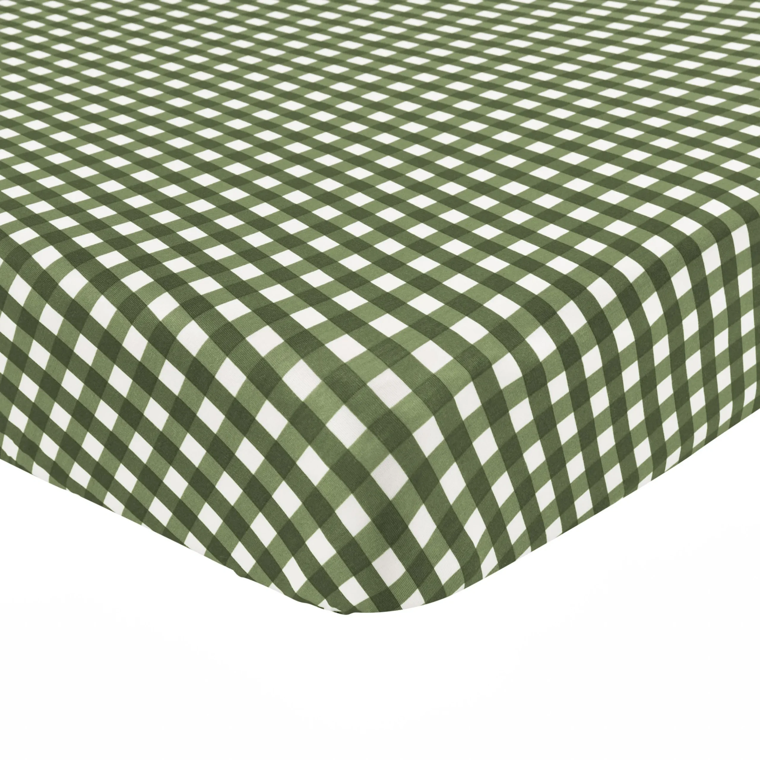Outlet Kyte Baby Crib Sheet in Gingham Fir