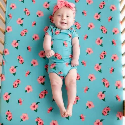 Hot Kyte Baby Crib Sheet in Hibiscus