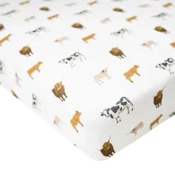 Hot Kyte Baby Crib Sheet in Moo