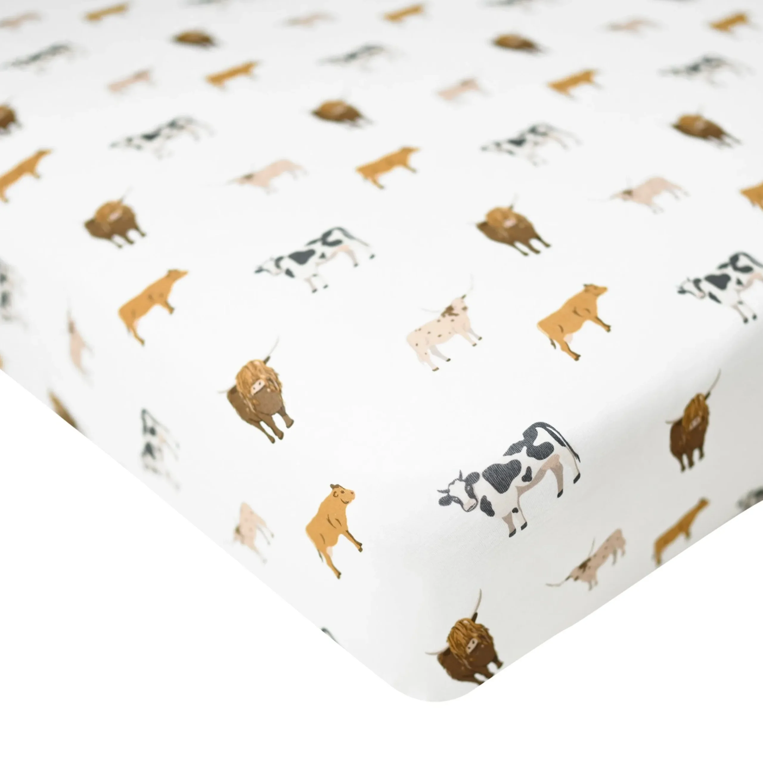 Hot Kyte Baby Crib Sheet in Moo