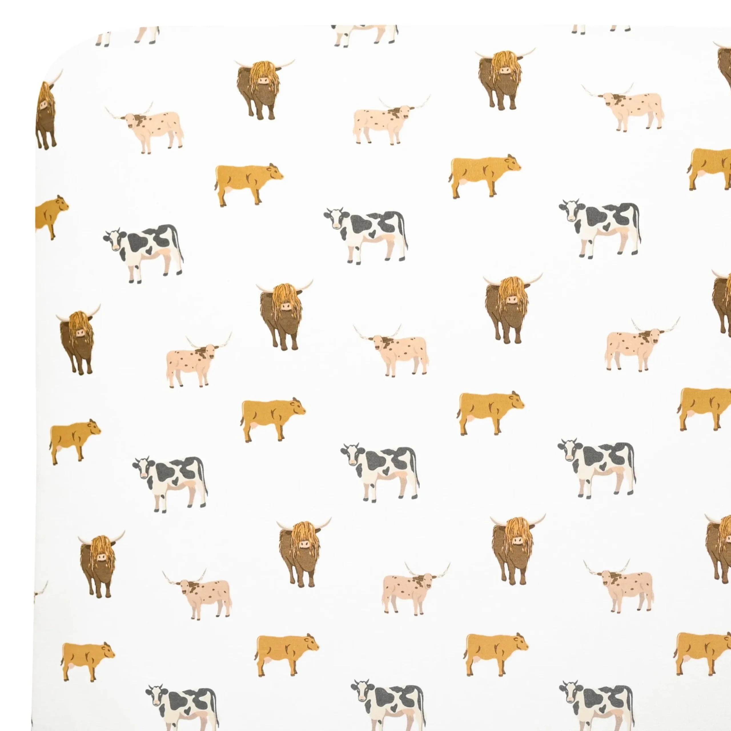 Hot Kyte Baby Crib Sheet in Moo