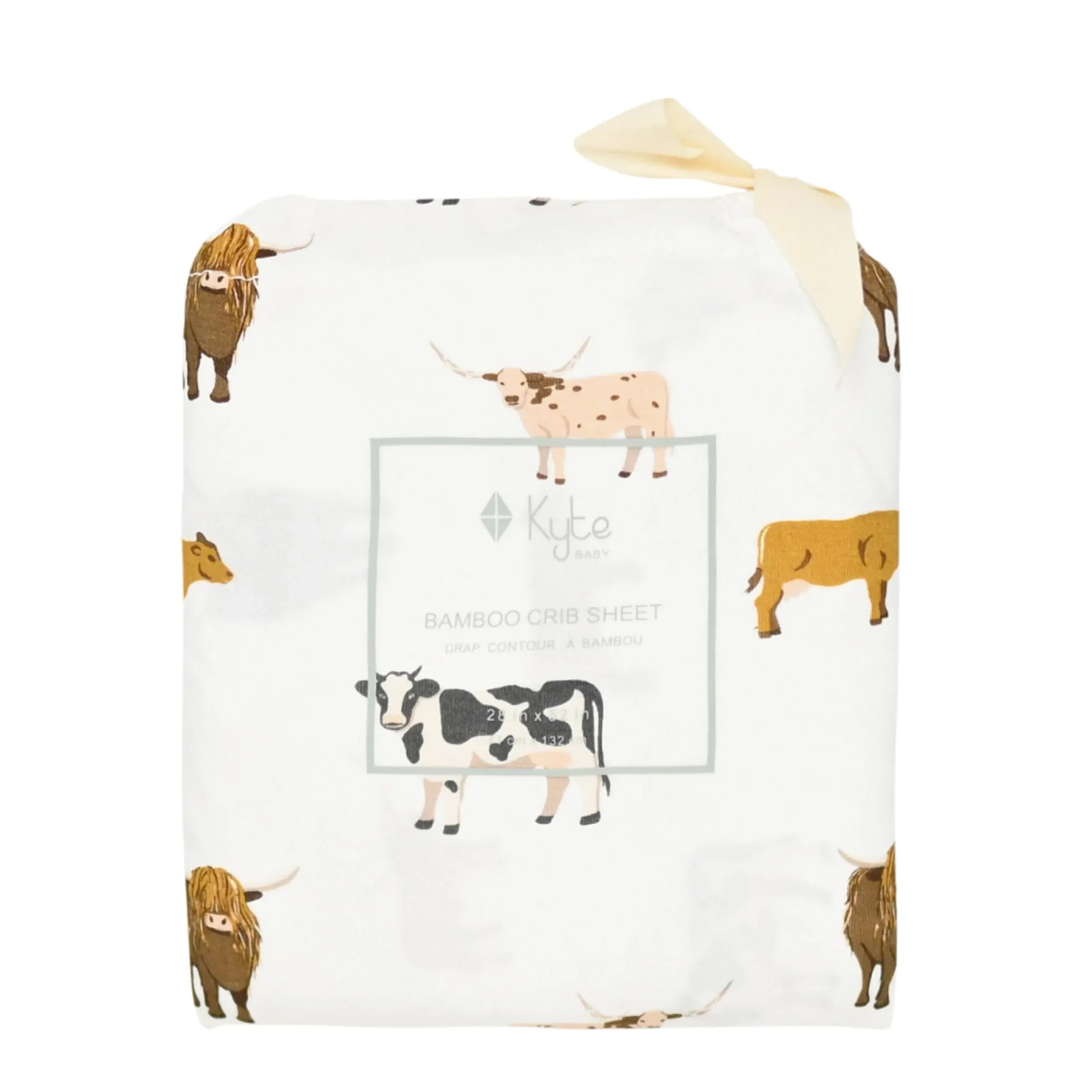 Hot Kyte Baby Crib Sheet in Moo