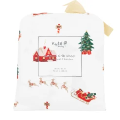 Hot Kyte Baby Crib Sheet in Santa Sleigh