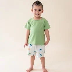 Online Kyte Baby Drawstring Short in Ecru Roar