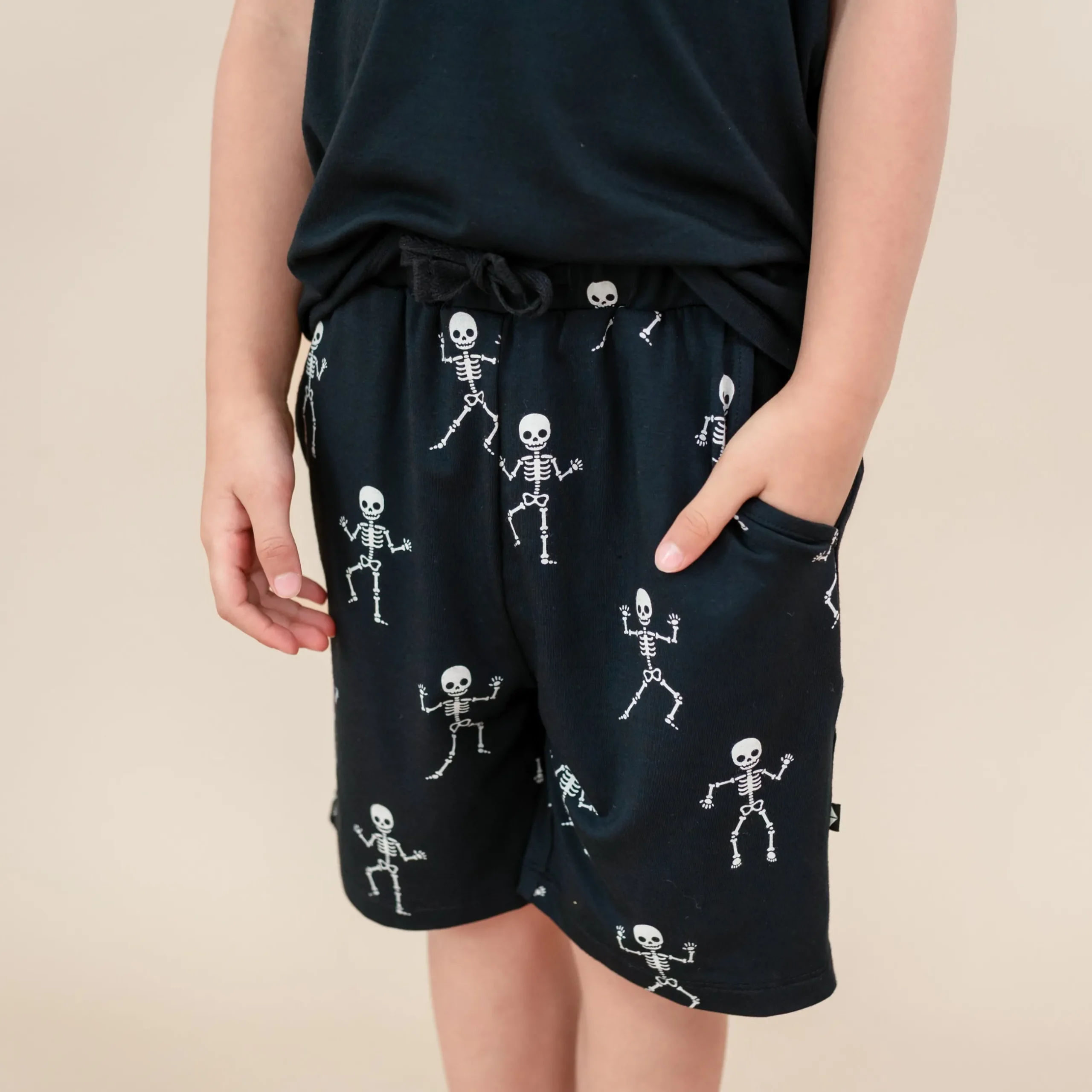 Clearance Kyte Baby Drawstring Short in Skeleton