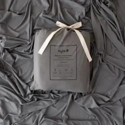 Hot Kyte Baby Fitted Sheet with Pillowcases in Charcoal