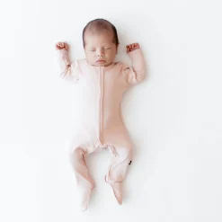Hot Kyte Baby Footie in Blush