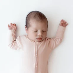 Hot Kyte Baby Footie in Blush