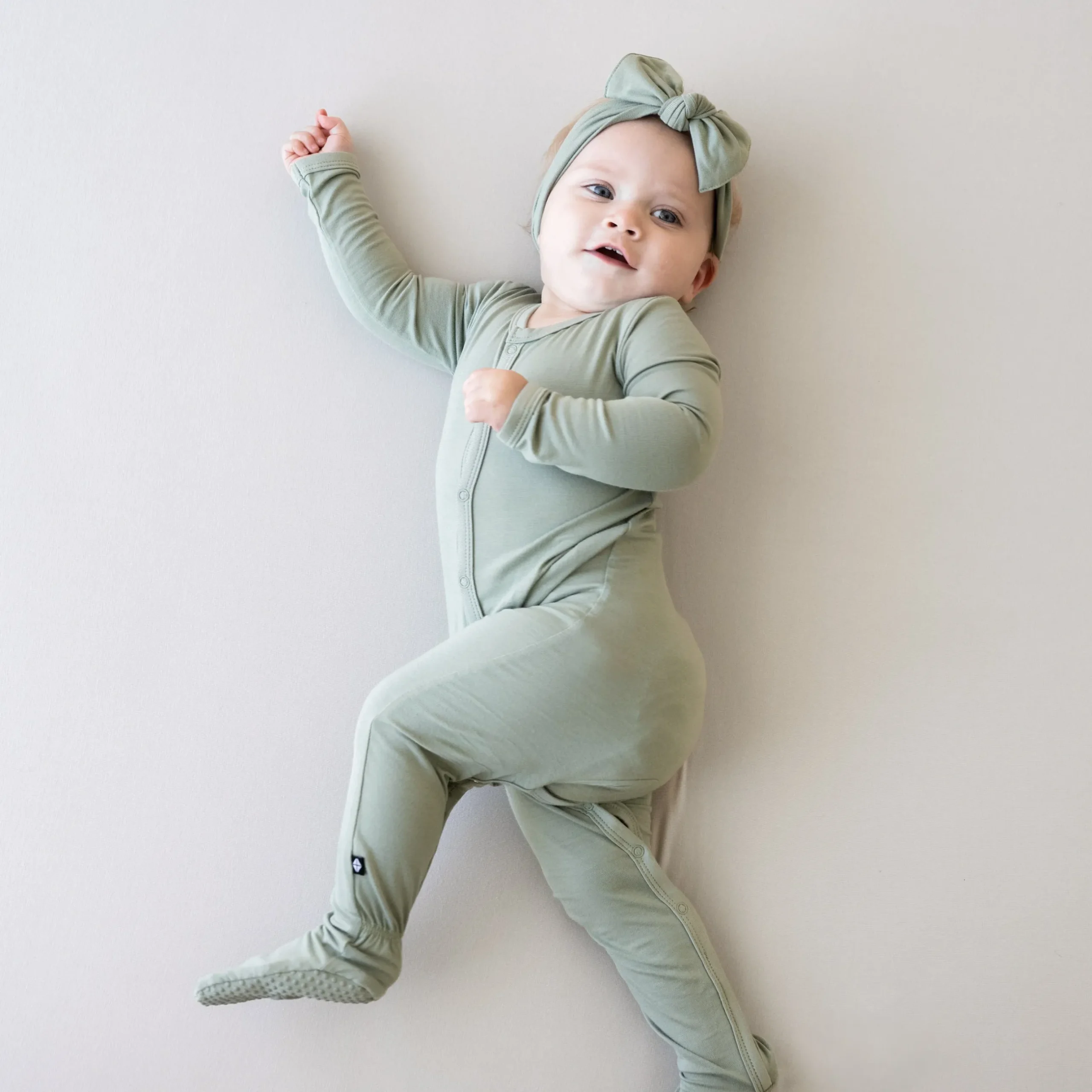 New Kyte Baby Footie in Thyme