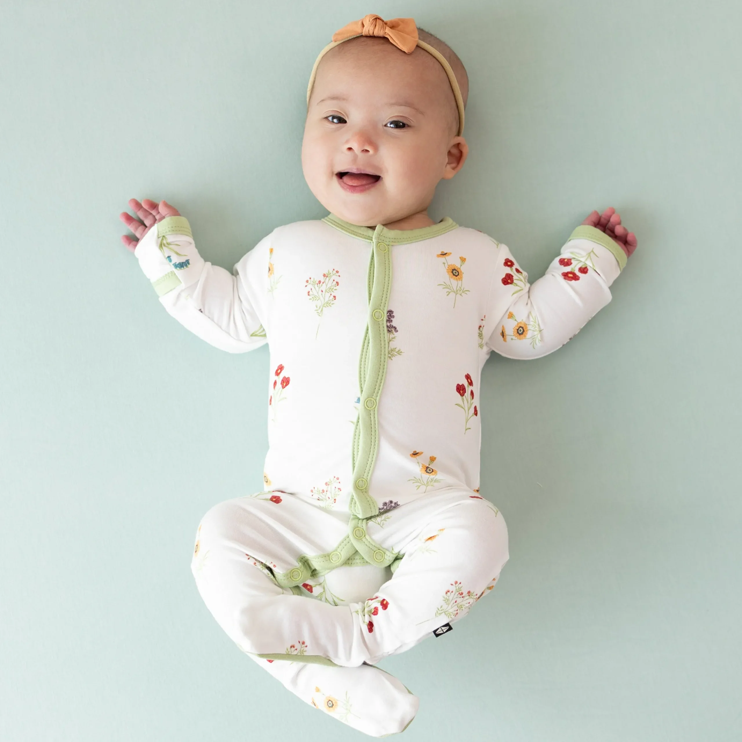 Online Kyte Baby Footie in Wildflower