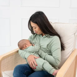 Hot Kyte Baby French Terry Jogger Set in Thyme