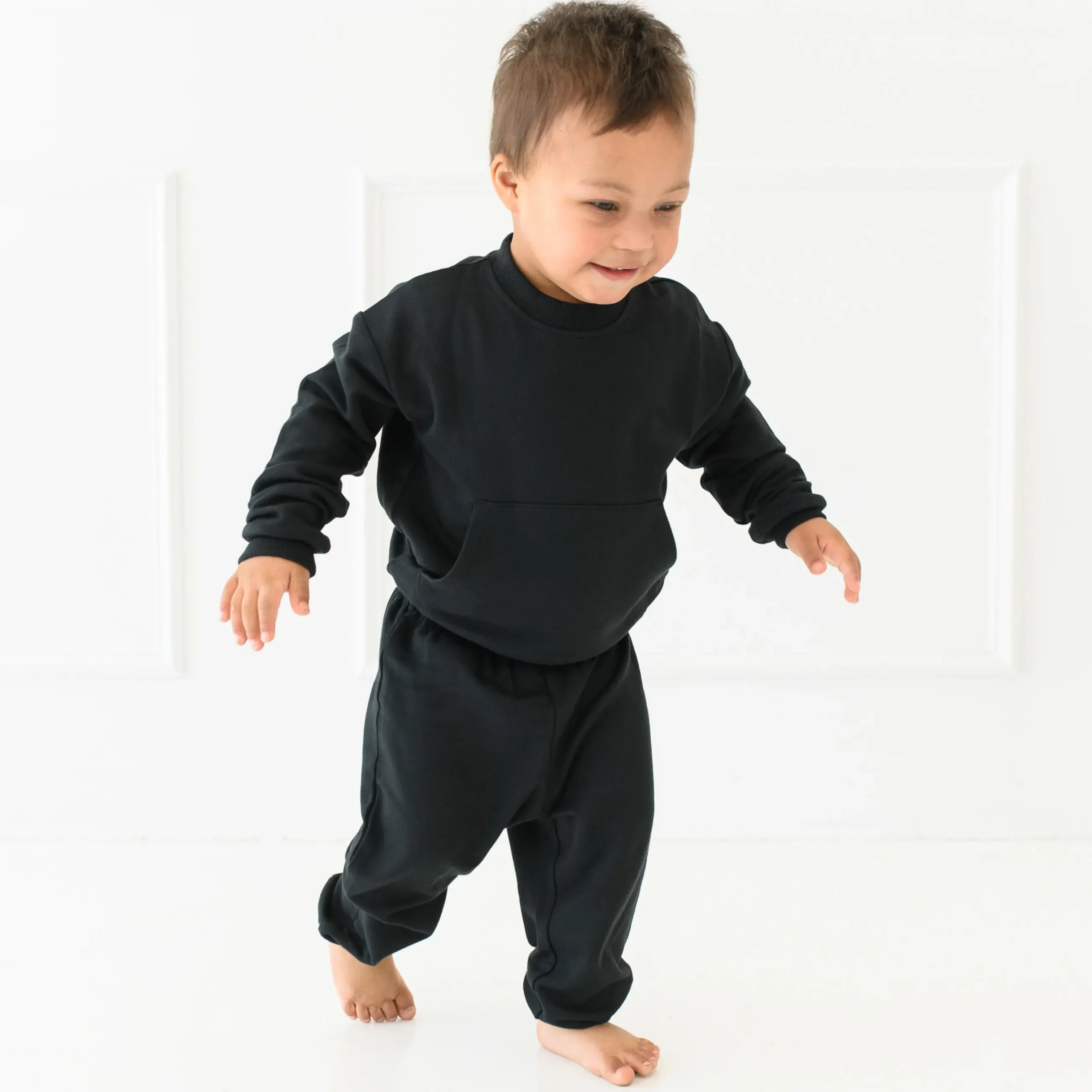 New Kyte Baby French Terry Jogger Set in Midnight
