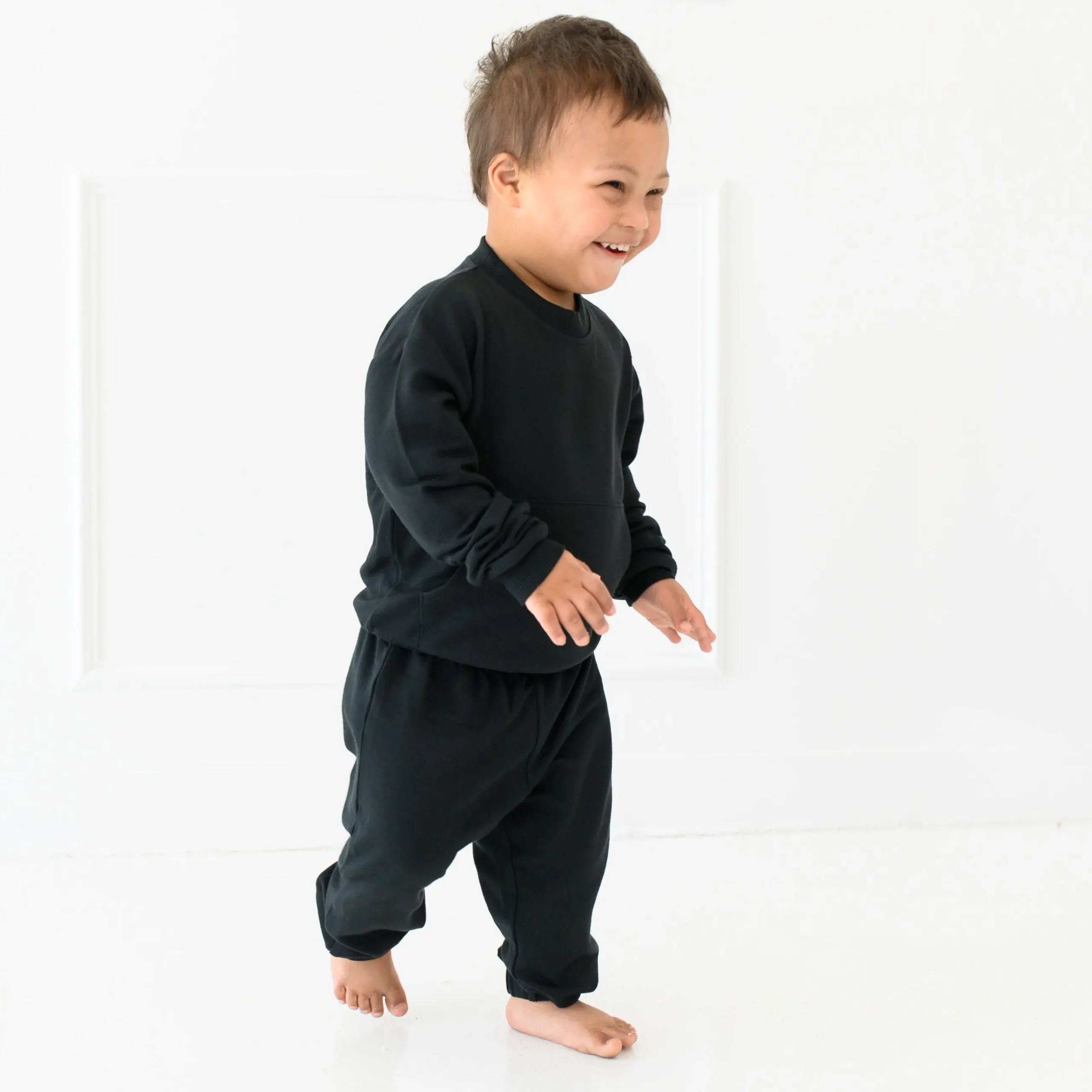New Kyte Baby French Terry Jogger Set in Midnight