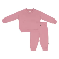 New Kyte Baby French Terry Jogger Set in Apple Blossom