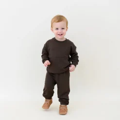 Kyte Baby French Terry Jogger Set in Espresso